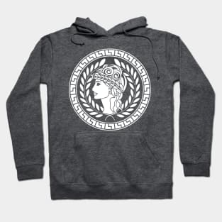 Aesthetic Silhouette Greek Logo Design Hoodie